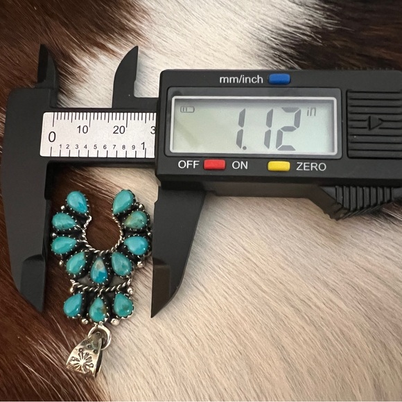 ❤️ Kingman Robins Egg Blue Turquoise Sterling STATEMENT NAJA Pendant 10.8G / 2”L - Picture 11 of 12